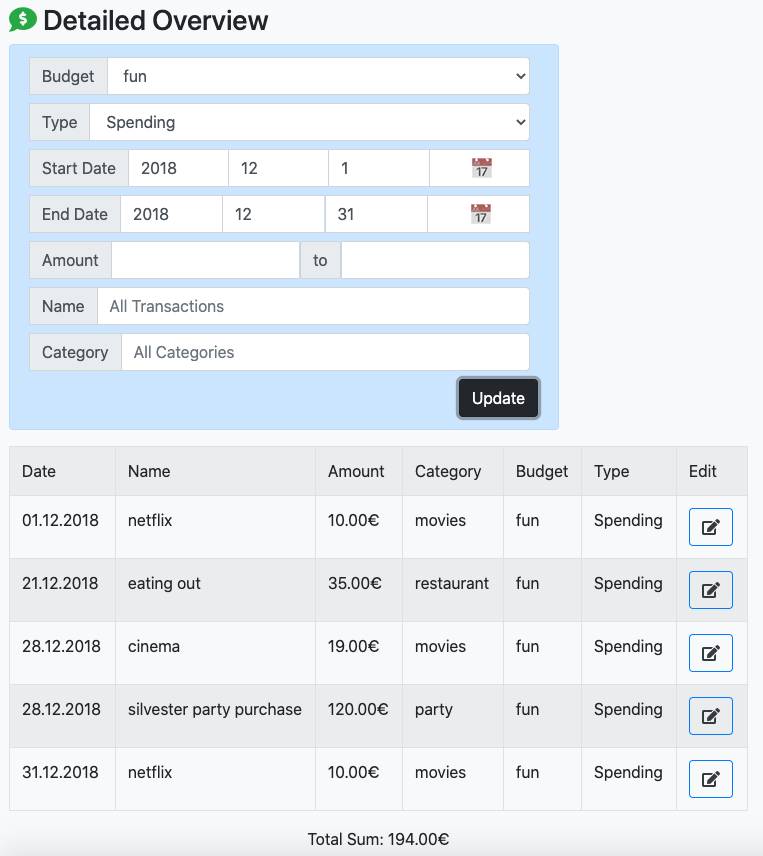 FinanceList-Desktop image